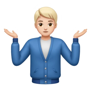 cool person shrug pose sticker