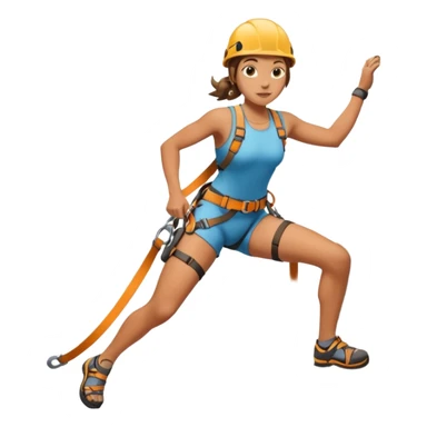 female climbing sticker