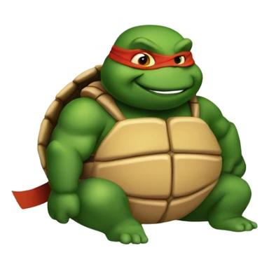 Fat ninja turtle  sticker