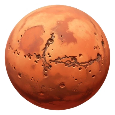 Mars as a round planet sticker