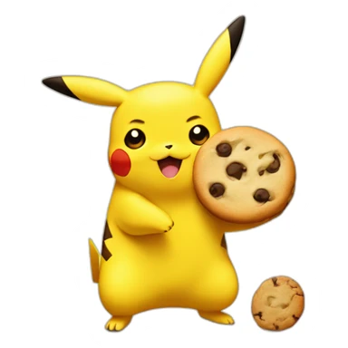 Pikachu et un cookie sticker