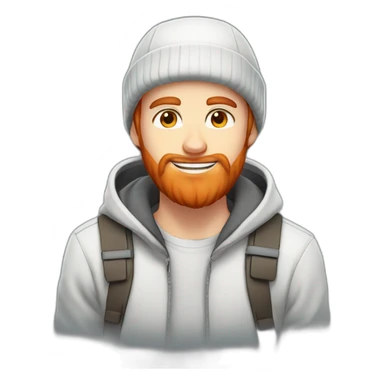 red-bearded-anime-guy-white-teeth-wearing-grey-beanie-white-shirt sticker