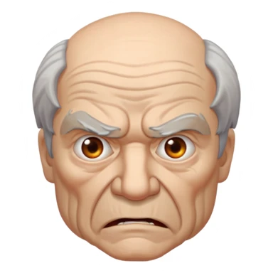 angry old man  sticker