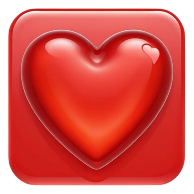 3d jelly shape heart sticker