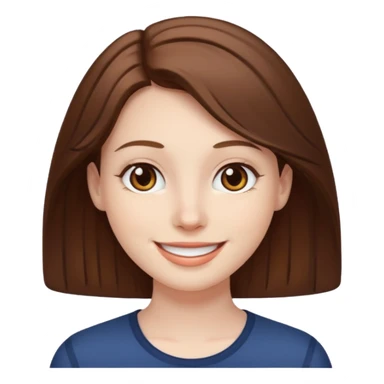 Pale skin, 3a hair brown, brown eyes sticker