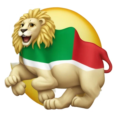 Iranian flag lion and sun sticker