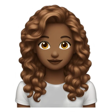 love in love couleur de peau blanche et cheveux marron  sticker