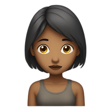 Depressed girl sticker