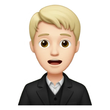 Man singing with a cemetery in the background  sticker