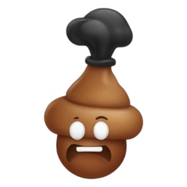 Poop with a hat sticker