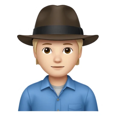 A roblox noob with a fedora hat sticker