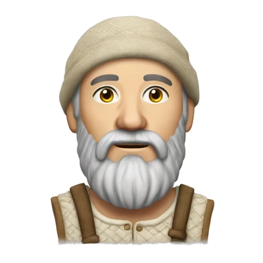 photorealistic white slavic peasant with beard sticker