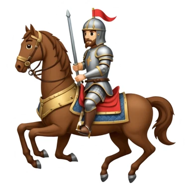 Medieval cavalry rode four legged horses sticker