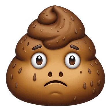 Sad poo sticker