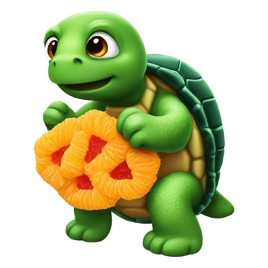 Turtle eating sour patch kids sticker