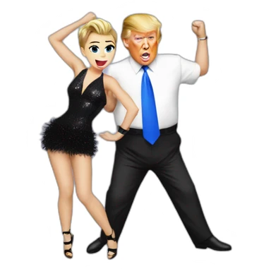 mileycyrus-dancing-with-trump sticker