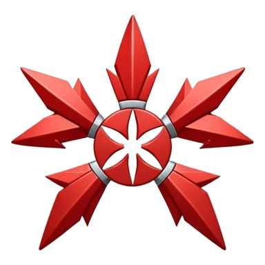 3 heads red shuriken emoji sticker