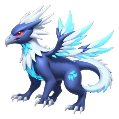 Neon Vibrant Pulsating Trail-glowing Chromatic Trico-Nargacuga-Noivern-Absol-Silvally-fusion-hybrid sticker