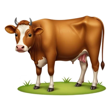 brown cow sticker
