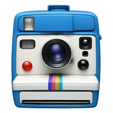 A blue Polaroid camera  sticker