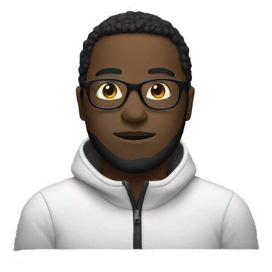 black guy in black ski mask wearing glasses sticker