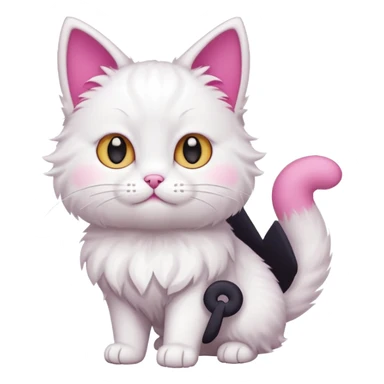 White cat like with this pose 🐈‍⬛🐈 sticker