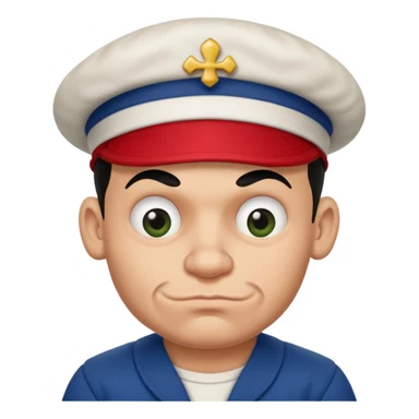 Popeye the sailor with a poker face sticker