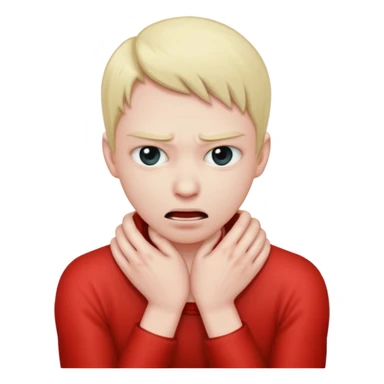 person strangling themselves  sticker