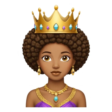 afro princess sticker