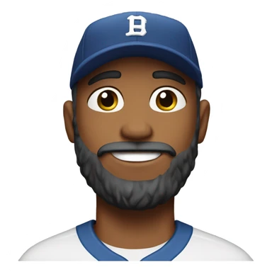 bearded boy in baseball cap sticker