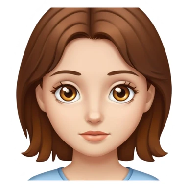 Girl with brown hair and hazel eyes  sticker