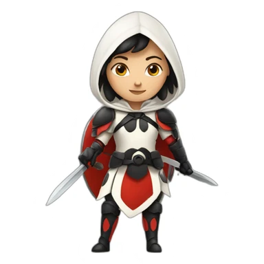 a white female ladybug who is a warrior sticker
