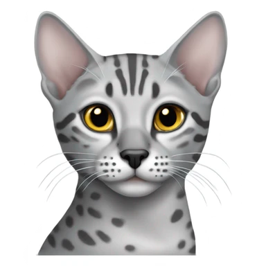 Make a grey Egyptian Mau with pewpew  sticker