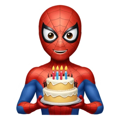 Spider man happy birthday  sticker