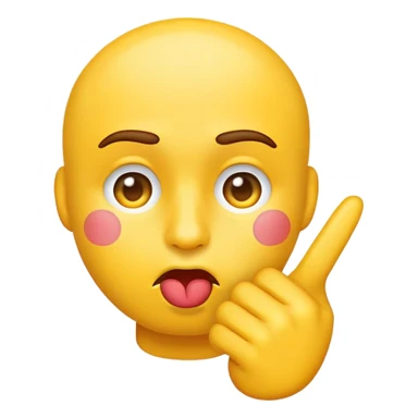 Kissing face emoji pointing the middle finger  sticker