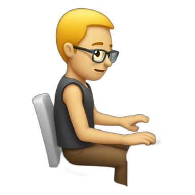 Developer typing fast sticker