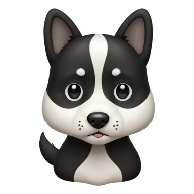 Black and white boxadore dog sticker