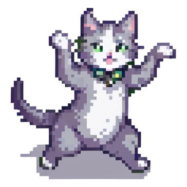 a cat dancing sticker