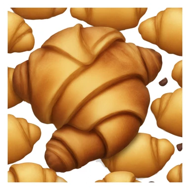 croissant with chocolate sticker