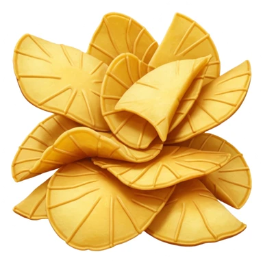 Create a Potato chips emoji in IOS style with transparent background that is 1024 x 1024 sticker
