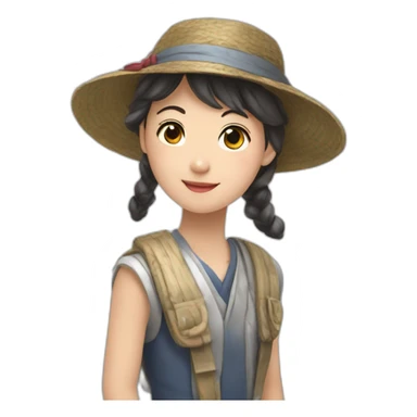 Une. Collégienne coréenne. ￼ sticker