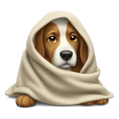 Dog under blanket sticker