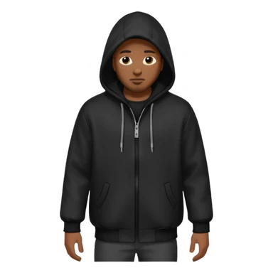 Hooded Street Walker black man  sticker
