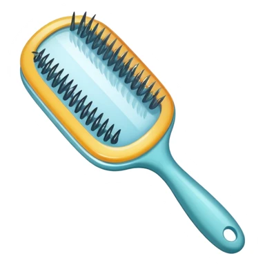 Realistic glass hair brush  sticker