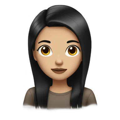 Alternative girl with black hair sticker