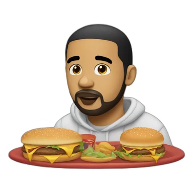 Drake who eat a burger sticker