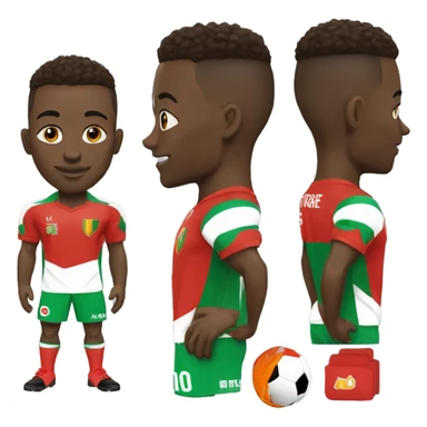 Ibrahim Traoré en maillot du Burkina Faso et sur un terrain de football  sticker