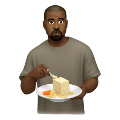 kanye west eating tofu sticker