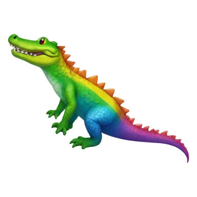 Gay rainbow alligator sticker