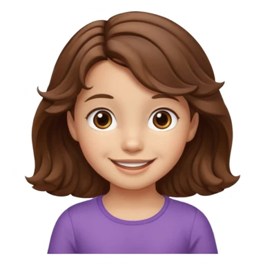 3yr old girl wavy/cyrly brown hair brown eyes skinny sticker